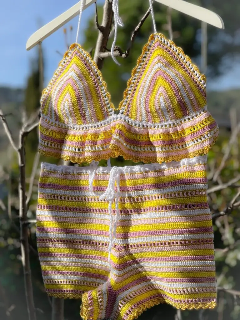 Ensemble short en crochet Girasol