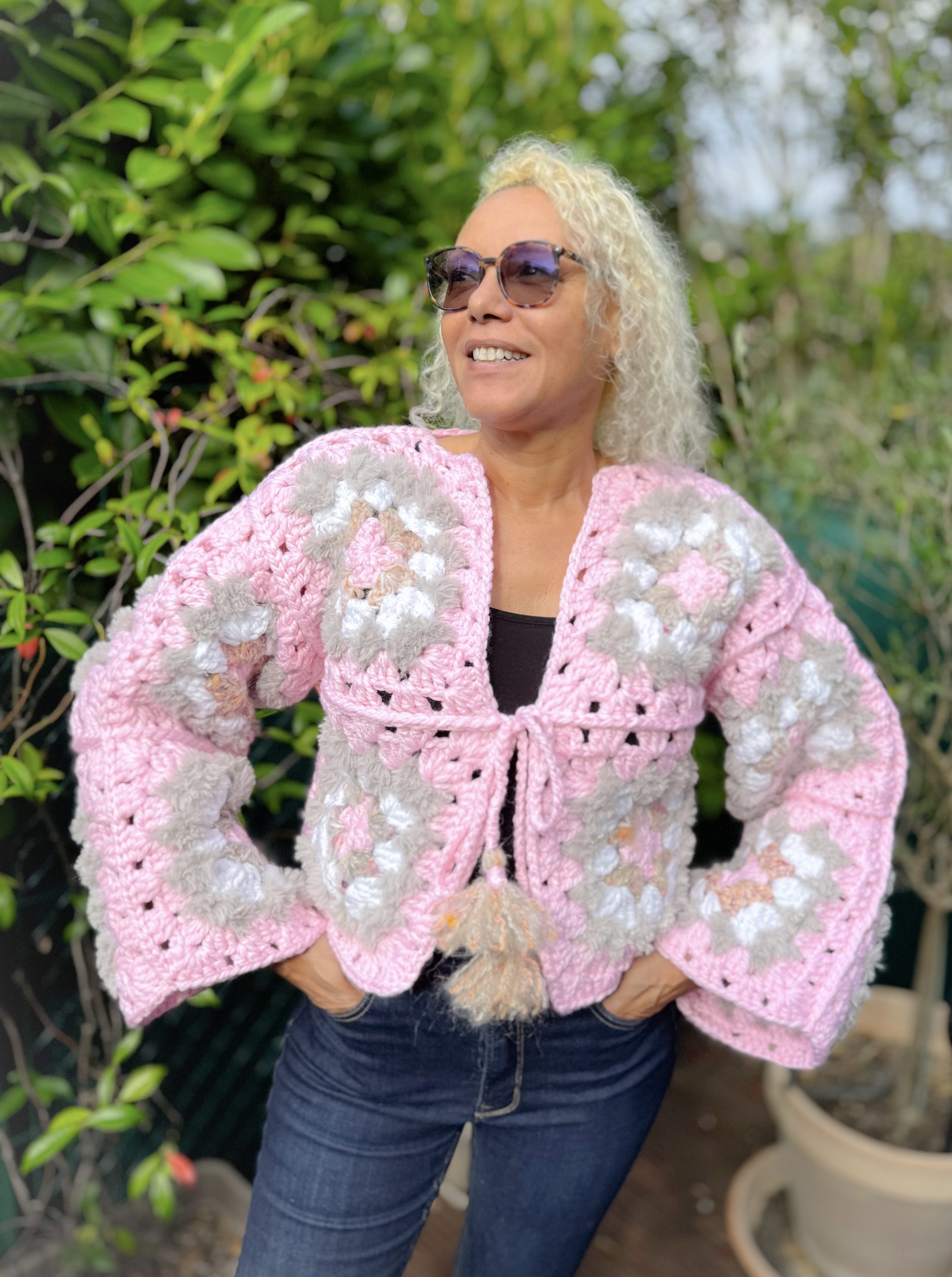 Cardigan crochet granny