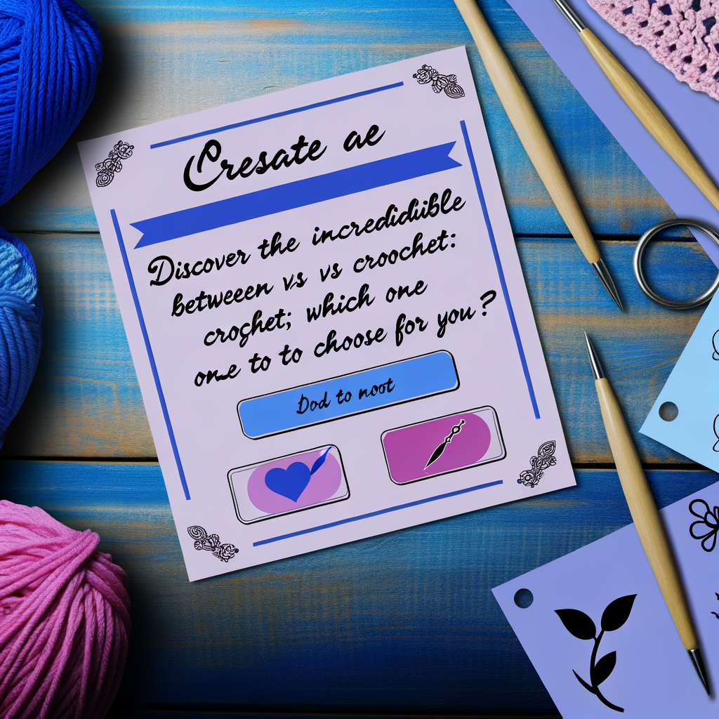 Découvrez l'incroyable choix entre Tricot vs Crochet : lequel choisir pour vous ?